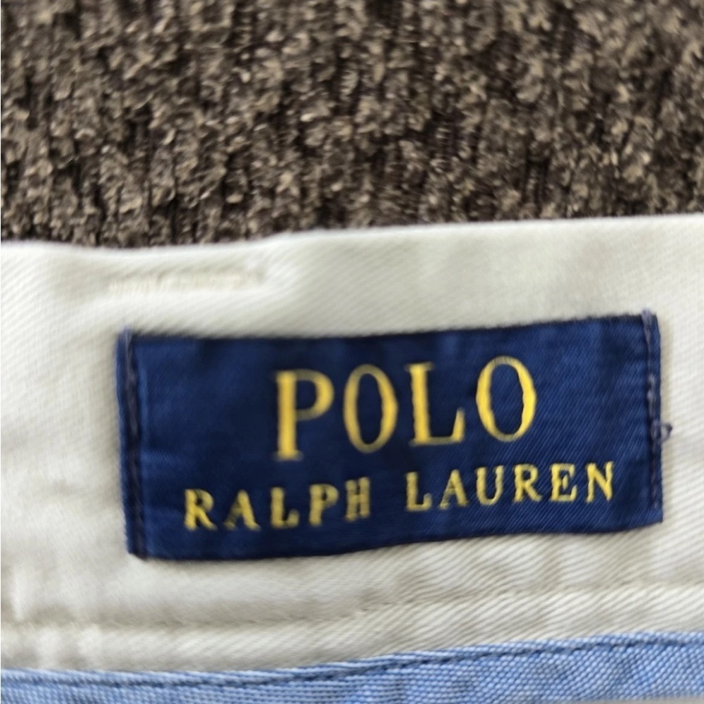Polo Ralph Lauren Shorts Men's Size 38 Beige Chino Stretch Classic Fit - Picture 9 of 12